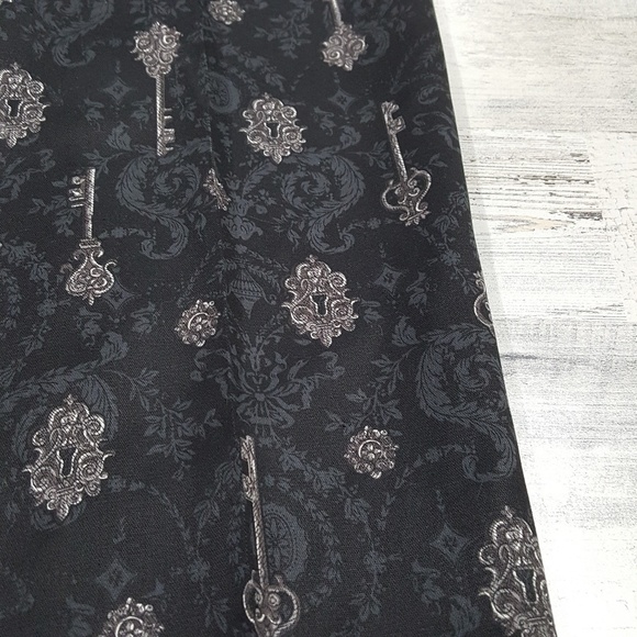 Talbots Petites Key Print Silk Wool Pants Size 10 - Picture 3 of 6